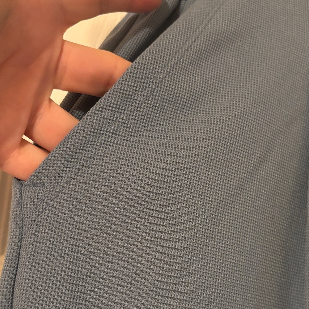 Halara Wide-Leg Women's Waffle Pants in Slate Blue - Picture 6 of 8